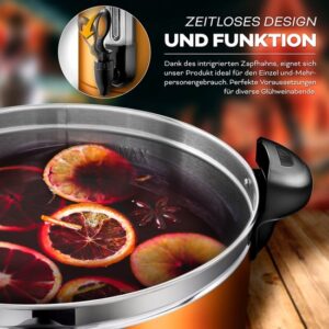 TRESKO® Glühweinketel RVS - Glühweinmachine voor warme dranken (6,8L, Koper)