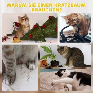 PawHut Kattentoren van Spaanplaat en Polyester 35,5x35,5x49 cm Khaki+Koffie