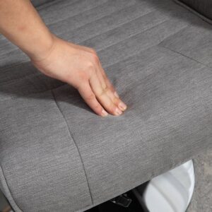 HOMCOM relaxfauteuil met voetenbank, 360° draaibaar - Grijze tv-fauteuil en ligstoel