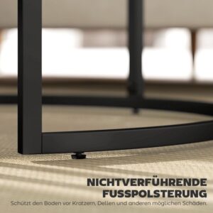 HOMCOM Salontafelset MDF en Metaal 78,5x78,5x46,5 cm Donkergrijs