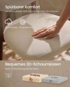 VASAGLE Barkrukset van 2 met rugleuning, linnenlook, cappuccino-beige en walnoot