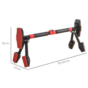 SPORTNOW Verstelbare Optrekstang voor Deur Zwart 80-110x14x28cm