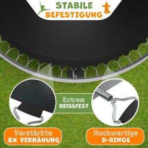 KIDUKU® Trampoline Springmat Ø 305 cm | UV-bestendig & Weerbestendig Reserve Springdoek