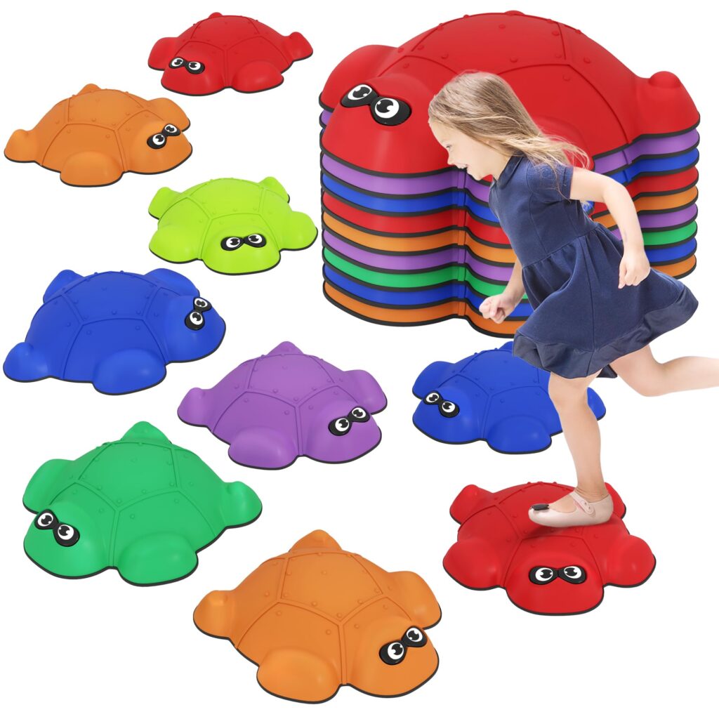 AIYAPLAY Balansstenen voor kinderen - Antislip Rivierstenen (9 stuks)