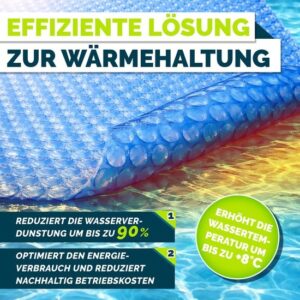 Tillvex Premium Zonnezeil voor Zwembad, 400 µm, Rechthoekig, 600 x 400 cm, Snijbaar
