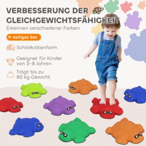 AIYAPLAY Balansstenen voor kinderen - Antislip Rivierstenen (9 stuks)