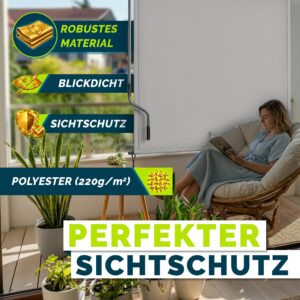 tillvex® Verticale zonwering 180 x 250 cm voor binnen en buiten met afdekking