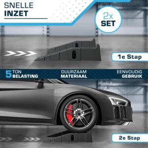 SELLOGX Oprijplaten voor auto 2 stuks | 5T zware kwaliteit antislip oprijrampen