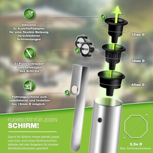 tillvex® Granieten parasolstandaard met handvat, 25 kg, rechthoekig