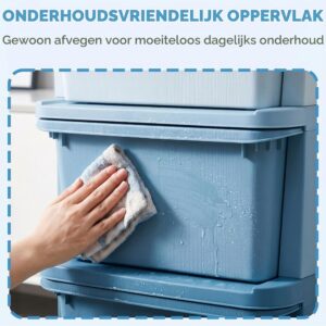 HOMCOM Kinderladenkast met opbergruimte blauw 37 x 37 x 56,5 cm