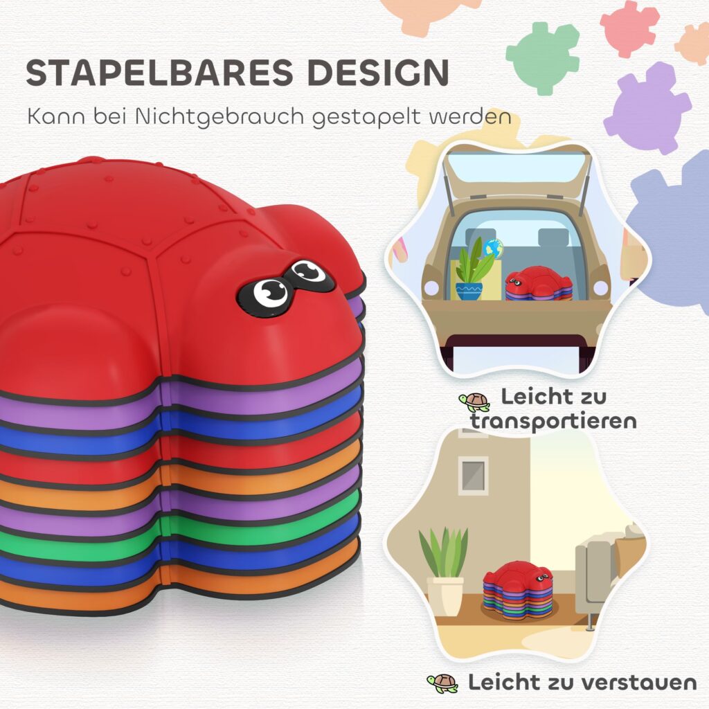 AIYAPLAY Balansstenen voor kinderen - Antislip Rivierstenen (9 stuks)