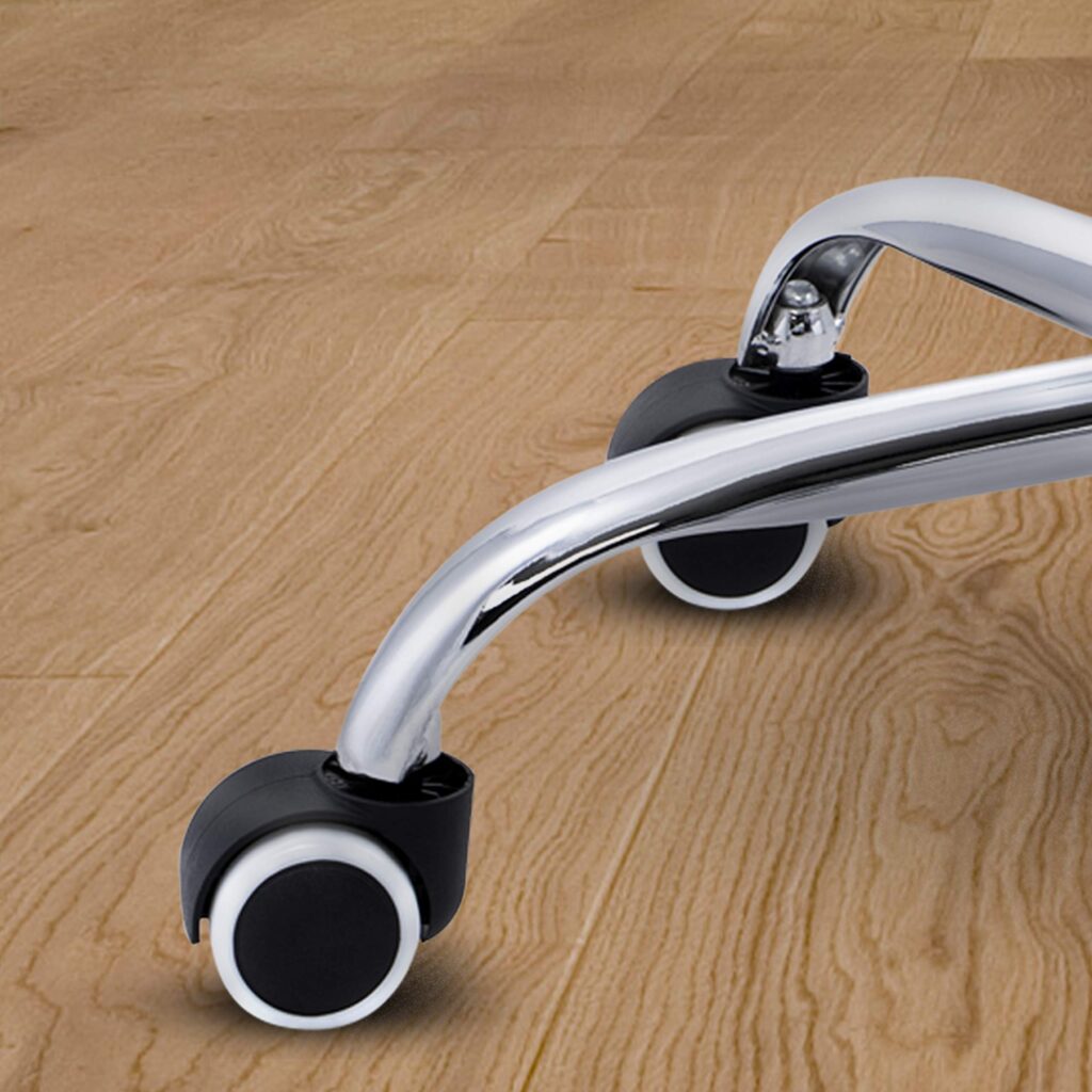TRESKO® Rolkruk met leuning wijnrood | Verstelbare werkkruk 47-60 cm met wieltjes