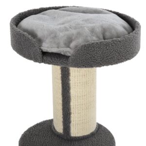 PawHut Krabpaal met sisalstammen voor middelgrote katten 91 cm Grijs
