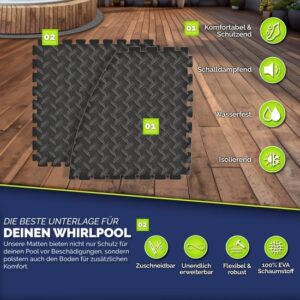 tillvex® ronde onderlegger voor whirlpools, 196 cm, thermische vloerbescherming