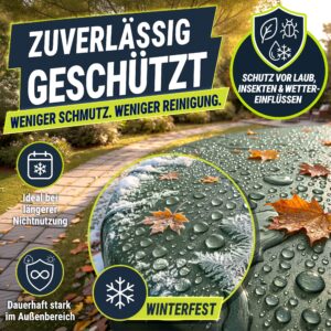 tillvex® Hoogwaardig rond zwembadafdekzeil, 420 cm diameter
