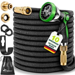 TRESKO® flexibele tuinslang | 7,5 m | met 3-voudige latexkern en messing koppelingen