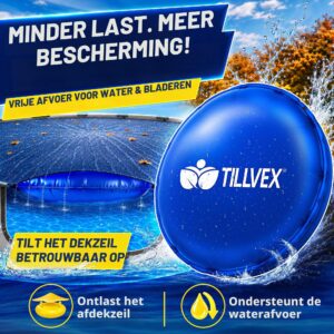 tillvex® Winterkussen voor Zwembad Ø 3 m + 12m Touw & Reparatieset