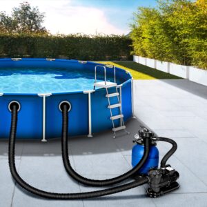 tillvex® Zwembadslang - Solarslang voor zwembaden en zwemvijvers (Zwart, 15m / 32mm)