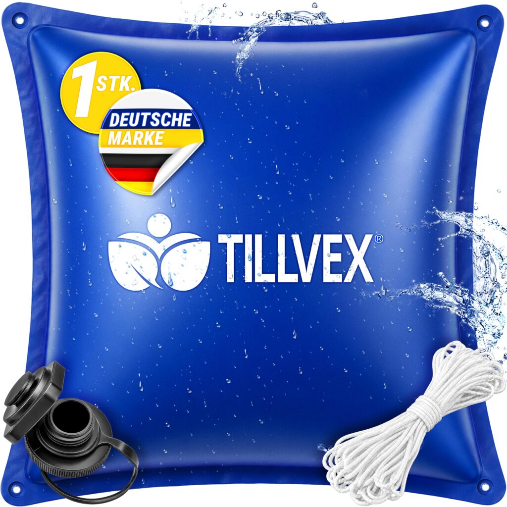 tillvex® Winterkussen voor Zwembad 120x120cm + 12m Touw & Reparatieset