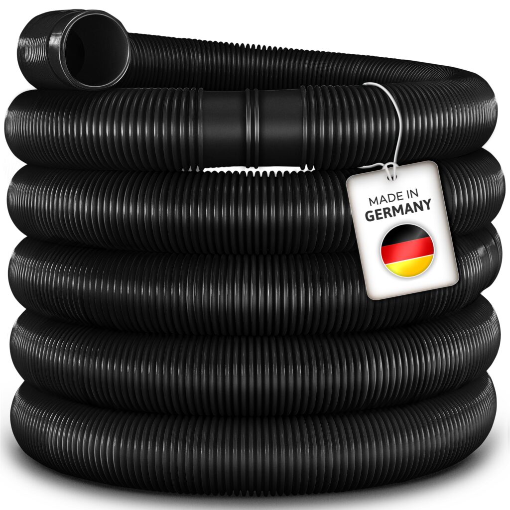 tillvex® Zwembadslang - Solarslang voor zwembaden en zwemvijvers (Zwart, 15m / 32mm)