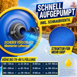 tillvex® Winterkussen voor Zwembad Ø 3 m + 12m Touw & Reparatieset