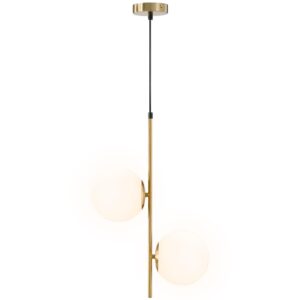 HOMCOM Moderne verstelbare dubbele hanglamp in goud