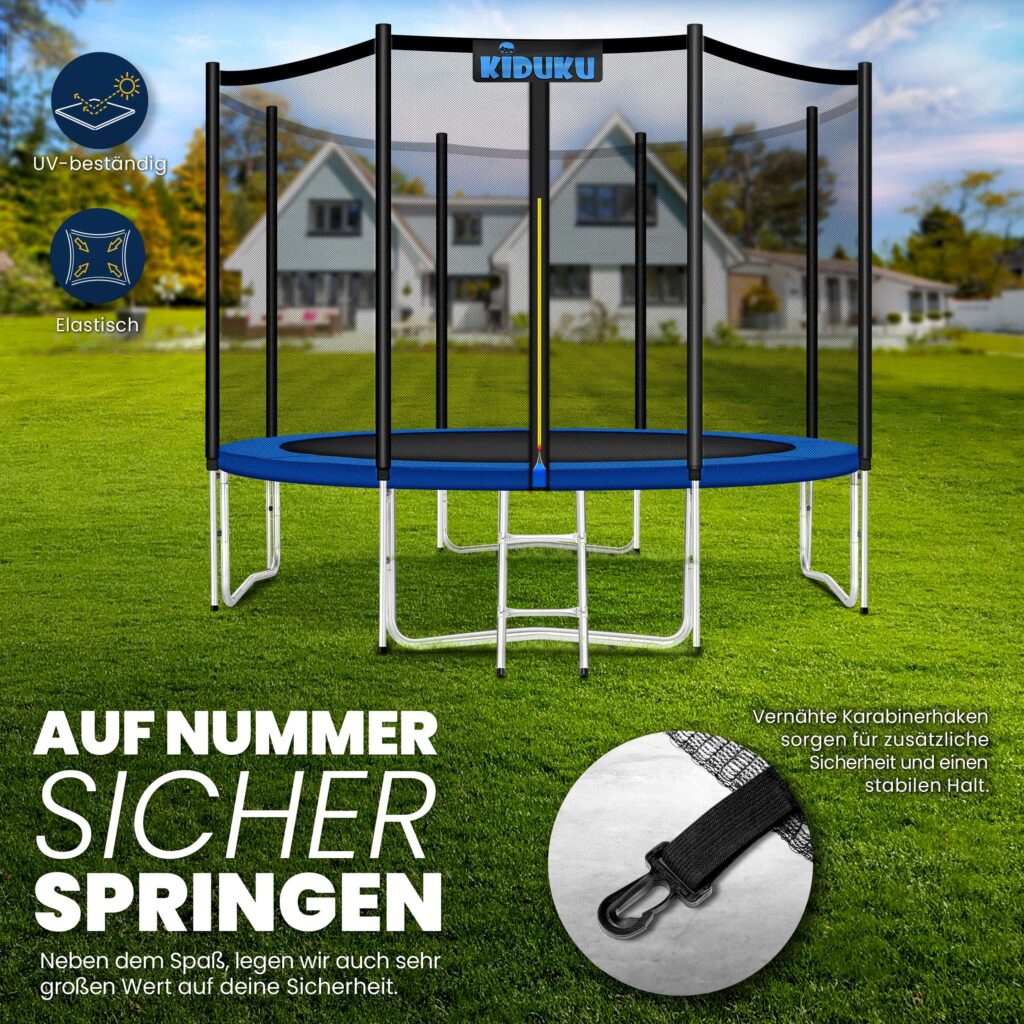 KIDUKU® vervangend veiligheidsnet voor trampoline Ø 305 cm (6 stangen)